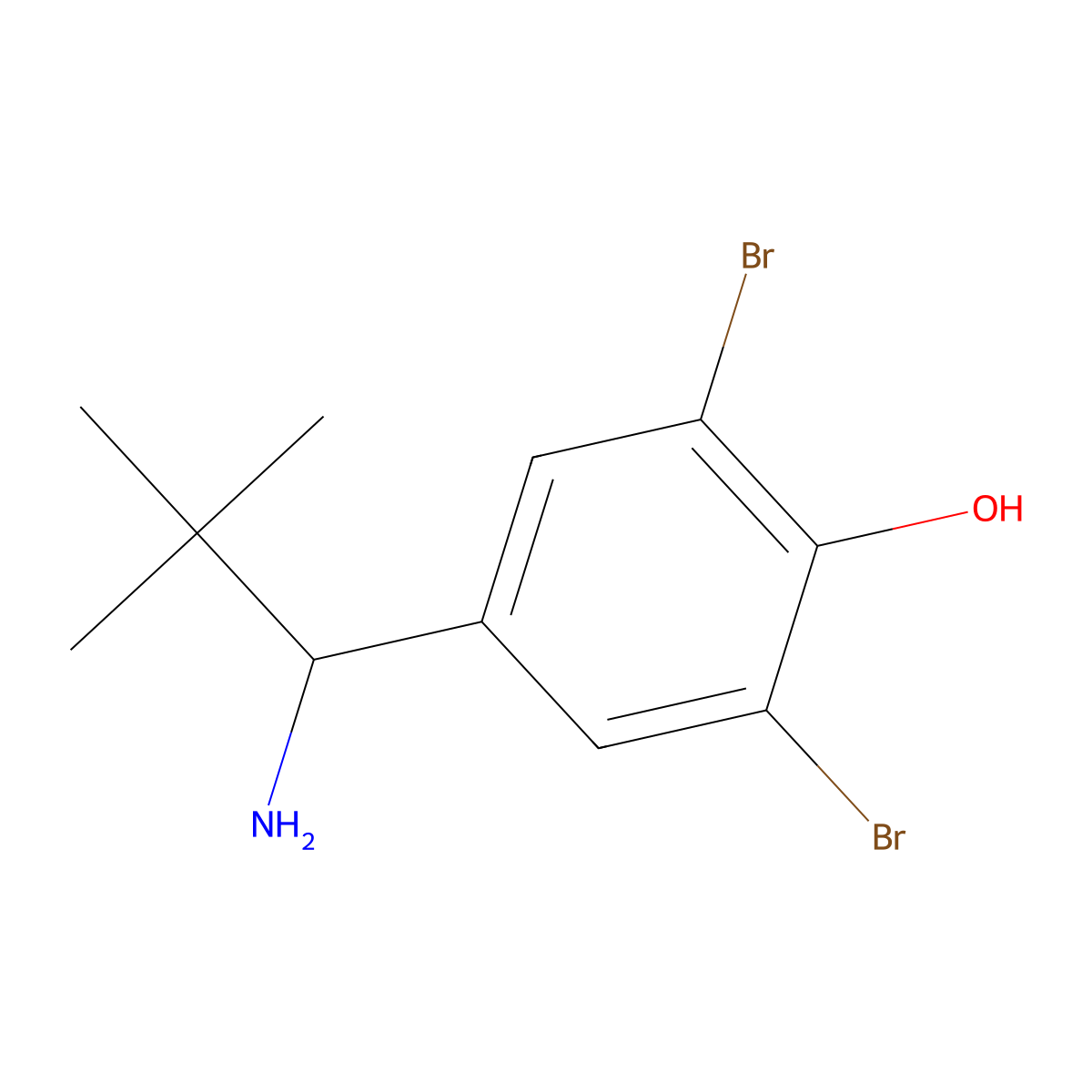 4-(1-Amino-2,2-dimethylpropyl)-2,6-dibromophenol molecular structure, CAS 1391077-79-4