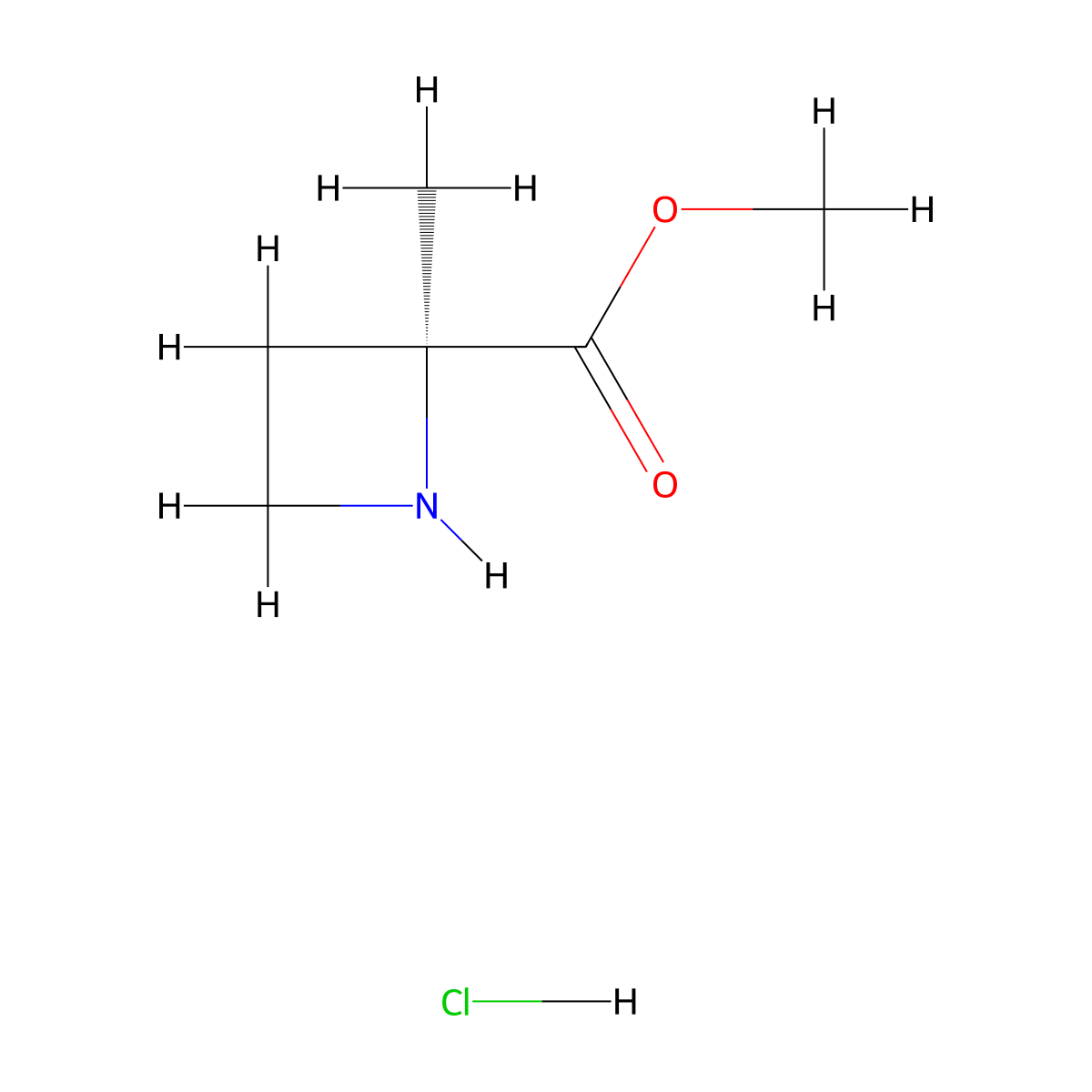 Methyl (2s)-2-methylazetidine-2-carboxylate hydrochloride molecular structure, CAS 1391080-13-9