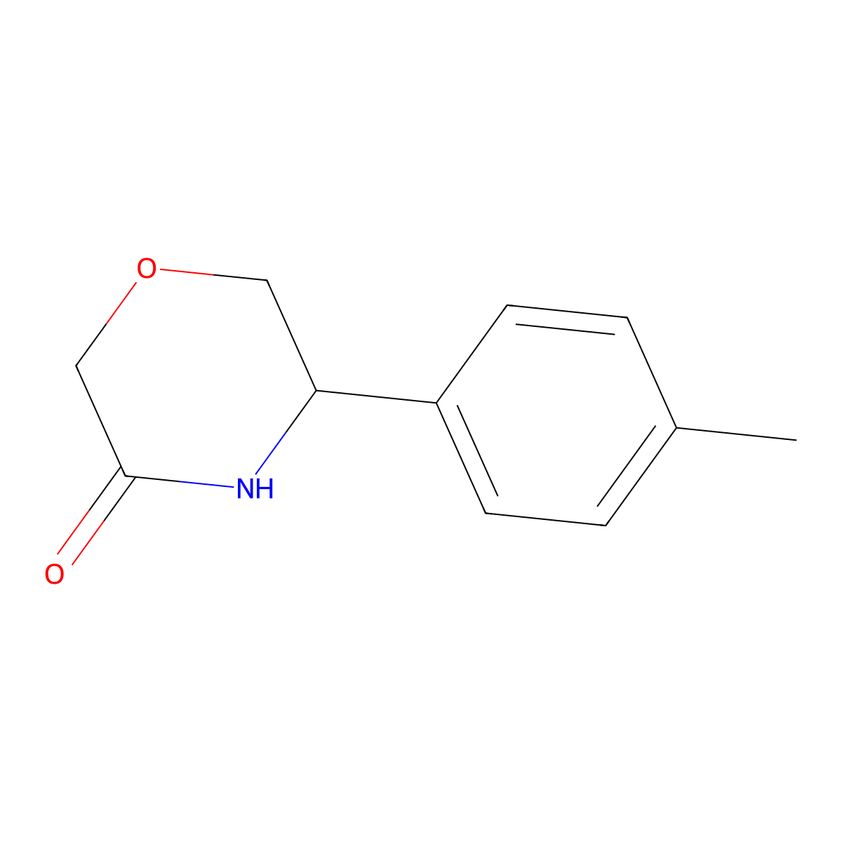 5-(P-tolyl)morpholin-3-one molecular structure, CAS 1391082-99-7