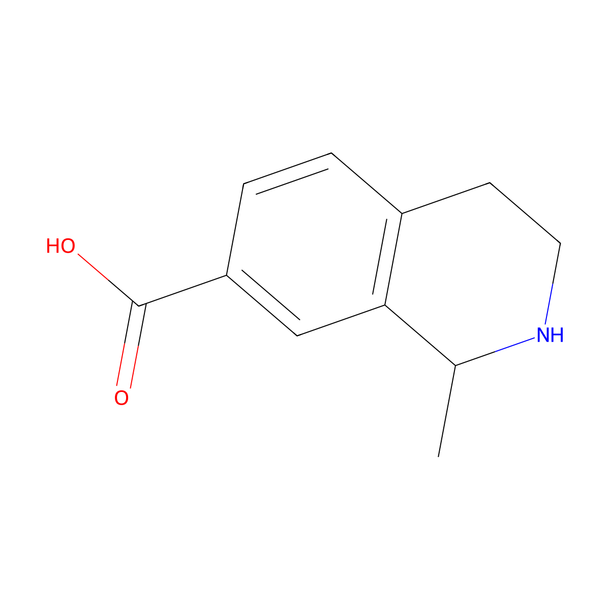 1-Methyl-1,2,3,4-tetrahydroisoquinoline-7-carboxylic acid molecular structure, CAS 1391084-87-9