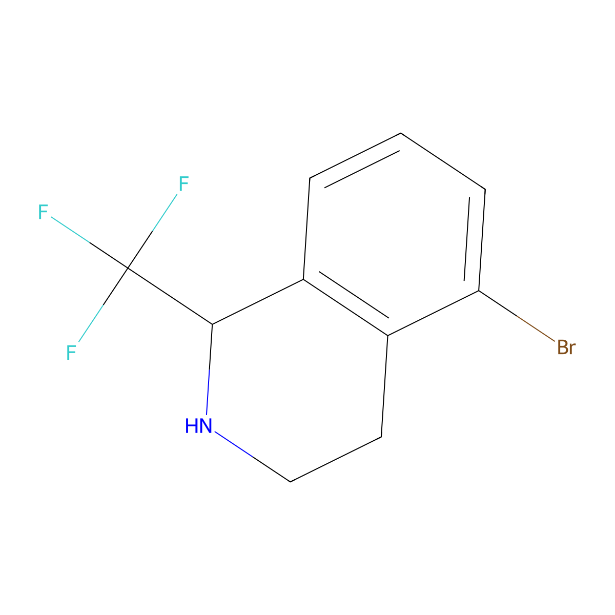 5-Bromo-1-(trifluoromethyl)-1,2,3,4-tetrahydroisoquinoline molecular structure, CAS 1391085-31-6