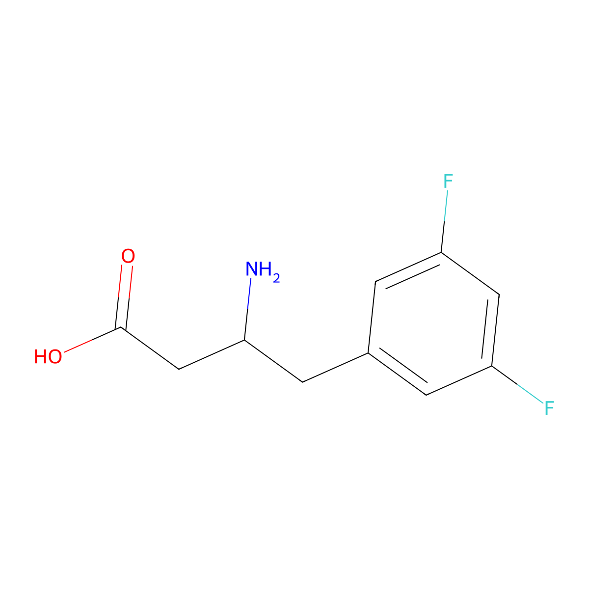 3-Amino-4-(3,5-difluorophenyl)butyric Acid molecular structure, CAS 1391085-77-0
