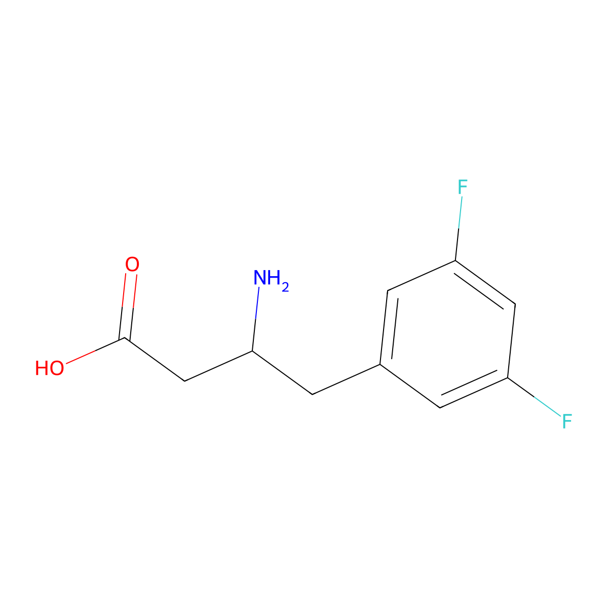3-Amino-4-(3,5-difluorophenyl)butyric Acid molecular structure, CAS 1391085-77-0