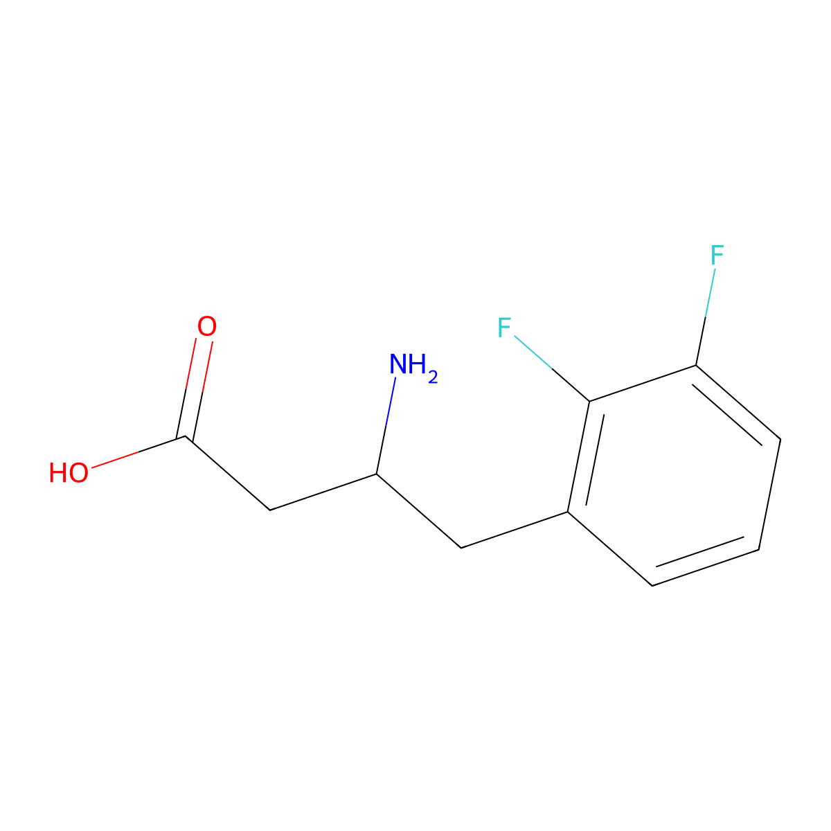 3-Amino-4-(2,3-difluorophenyl)butyric Acid molecular structure, CAS 1391086-16-0