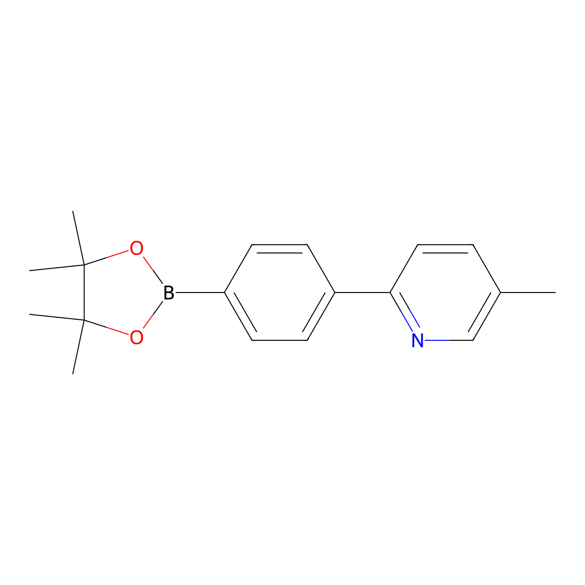 5-Methyl-2-(4-(4,4,5,5-tetramethyl-1,3,2-dioxaborolan-2-YL)phenyl)pyridine molecular structure, CAS 1391090-36-0