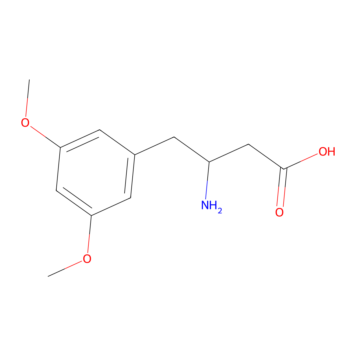 3-Amino-4-(3,5-dimethoxyphenyl)butyric Acid molecular structure, CAS 1391092-93-5