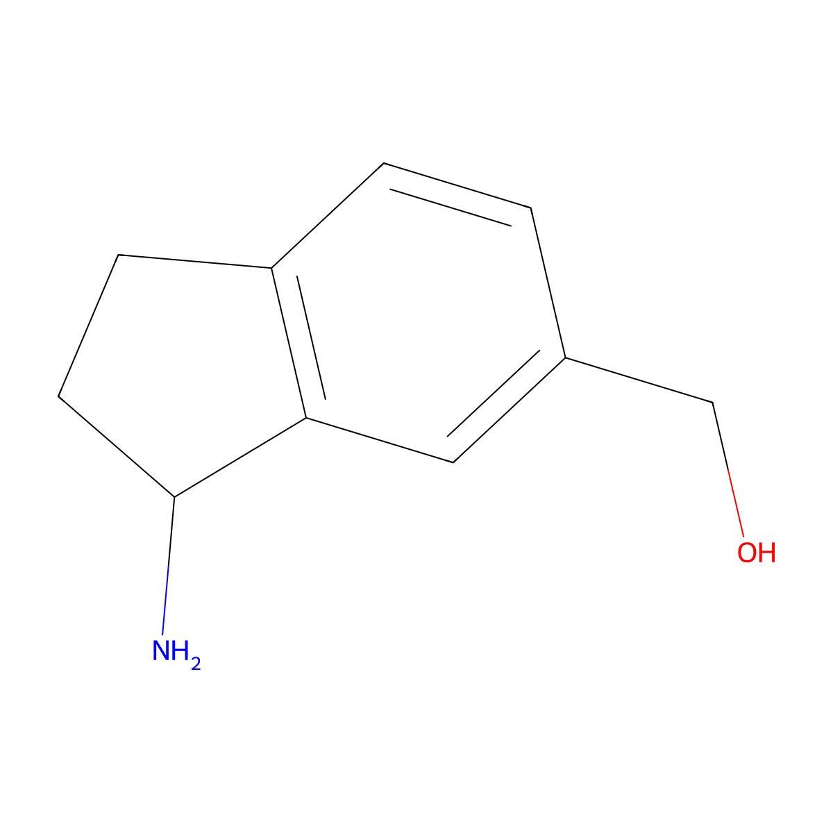 (3-amino-2,3-dihydro-1H-inden-5-yl)methanol molecular structure, CAS 1391097-31-6