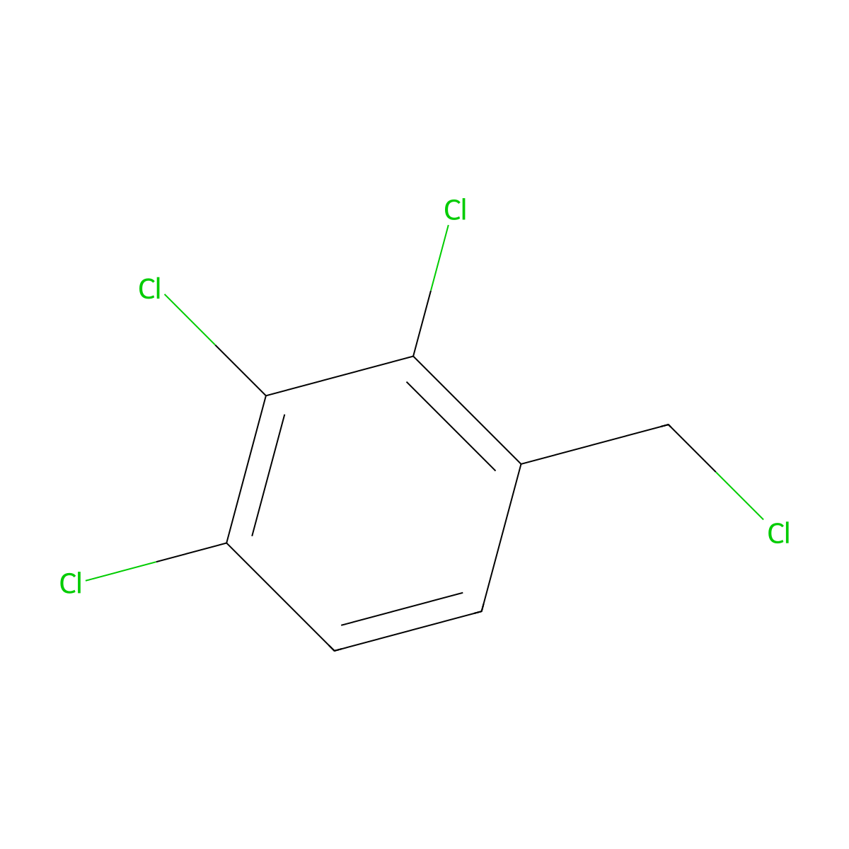 alpha,2,3,4-Tetrachlorotoluene molecular structure, CAS 13911-02-9