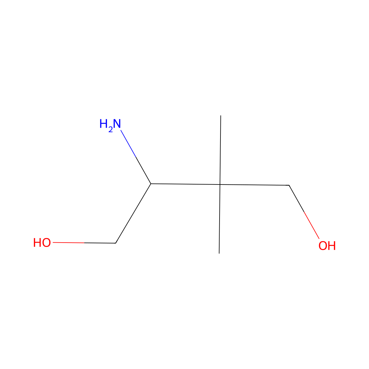3-Amino-2,2-dimethylbutane-1,4-diol molecular structure, CAS 1391100-49-4