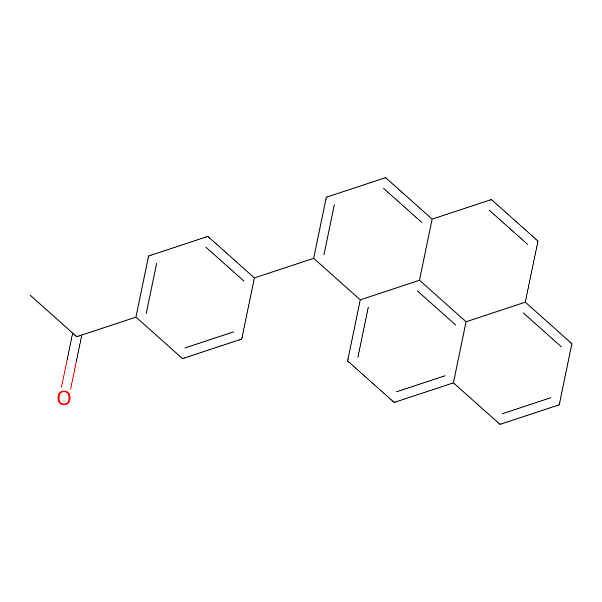 1-(4-(1-Pyrenyl)phenyl)ethanone molecular structure, CAS 139111-43-6
