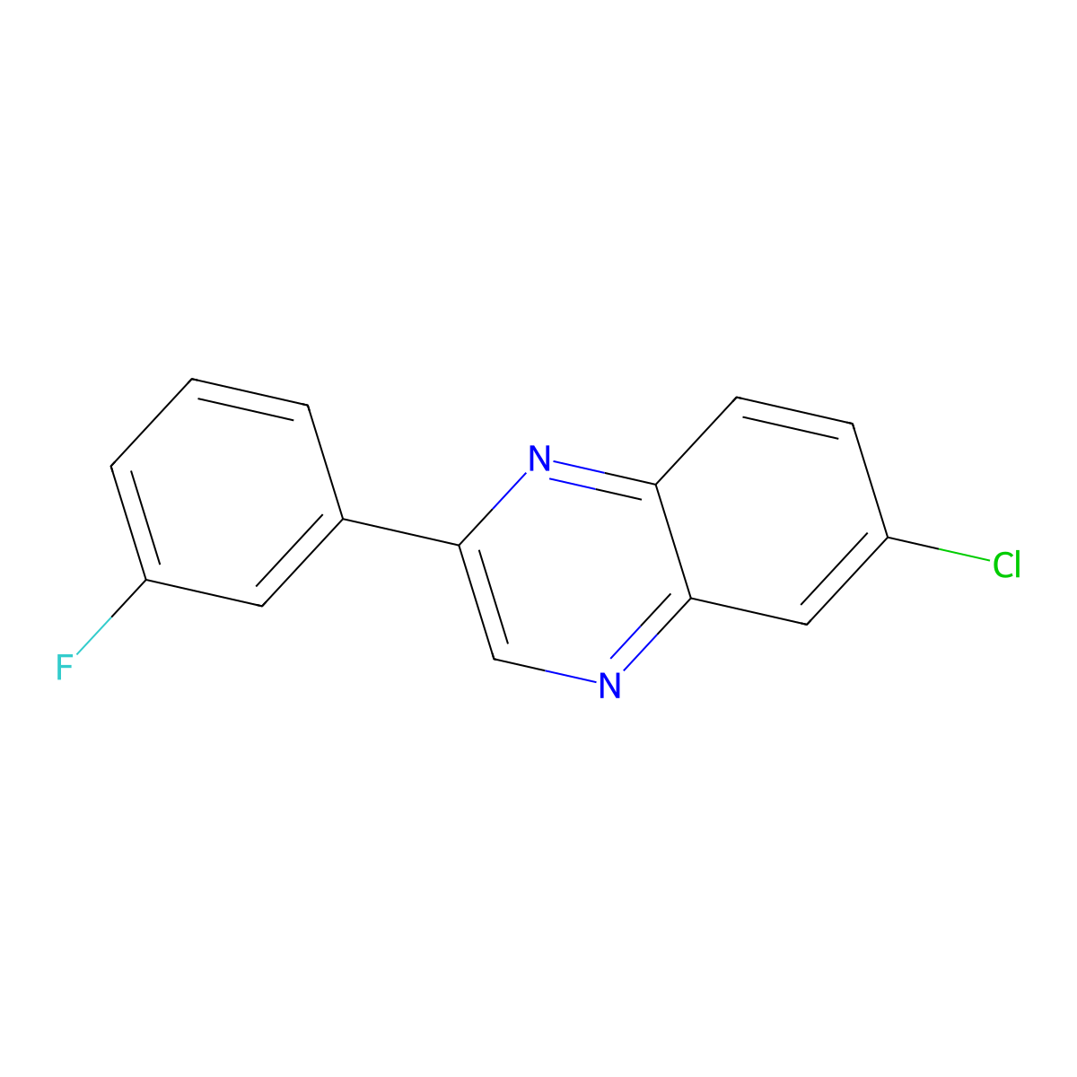 6-Chloro-2-(3-fluorophenyl)quinoxaline molecular structure, CAS 1391118-21-0