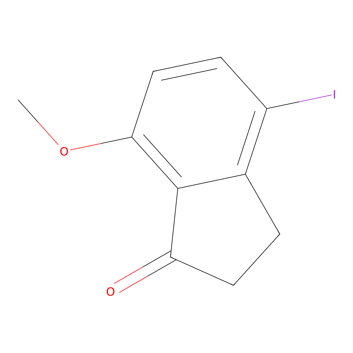 4-Iodo-7-methoxyindan-1-one molecular structure, CAS 1391118-96-9