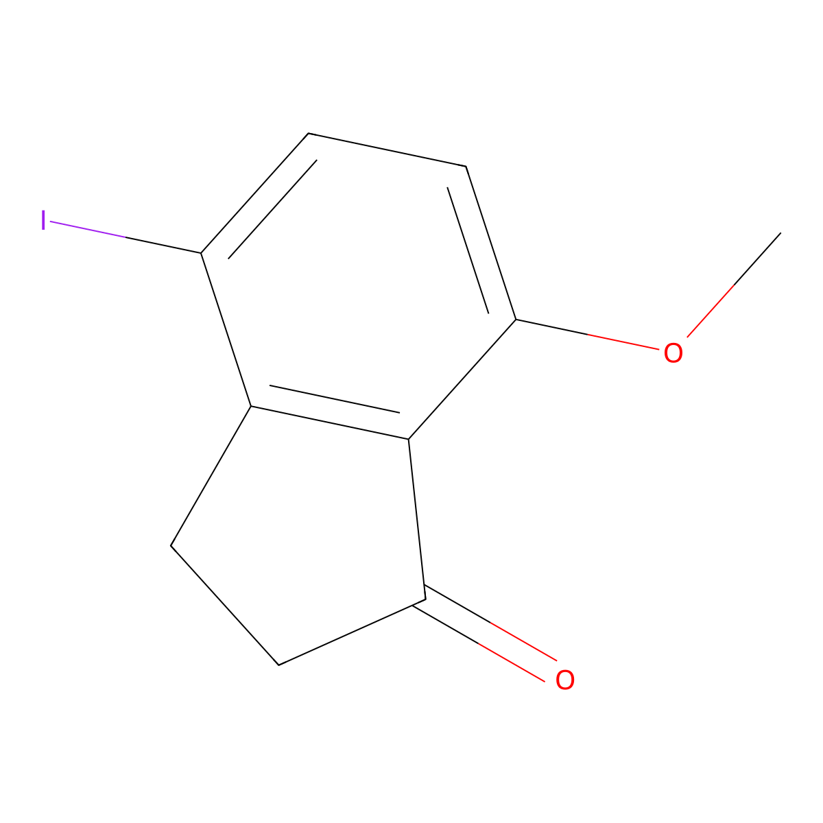 4-Iodo-7-methoxyindan-1-one molecular structure, CAS 1391118-96-9