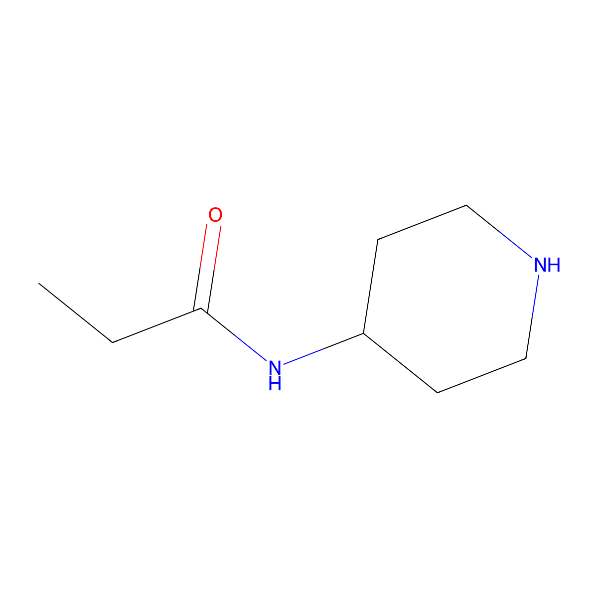 Propanamide, N-4-piperidinyl- molecular structure, CAS 139112-22-4