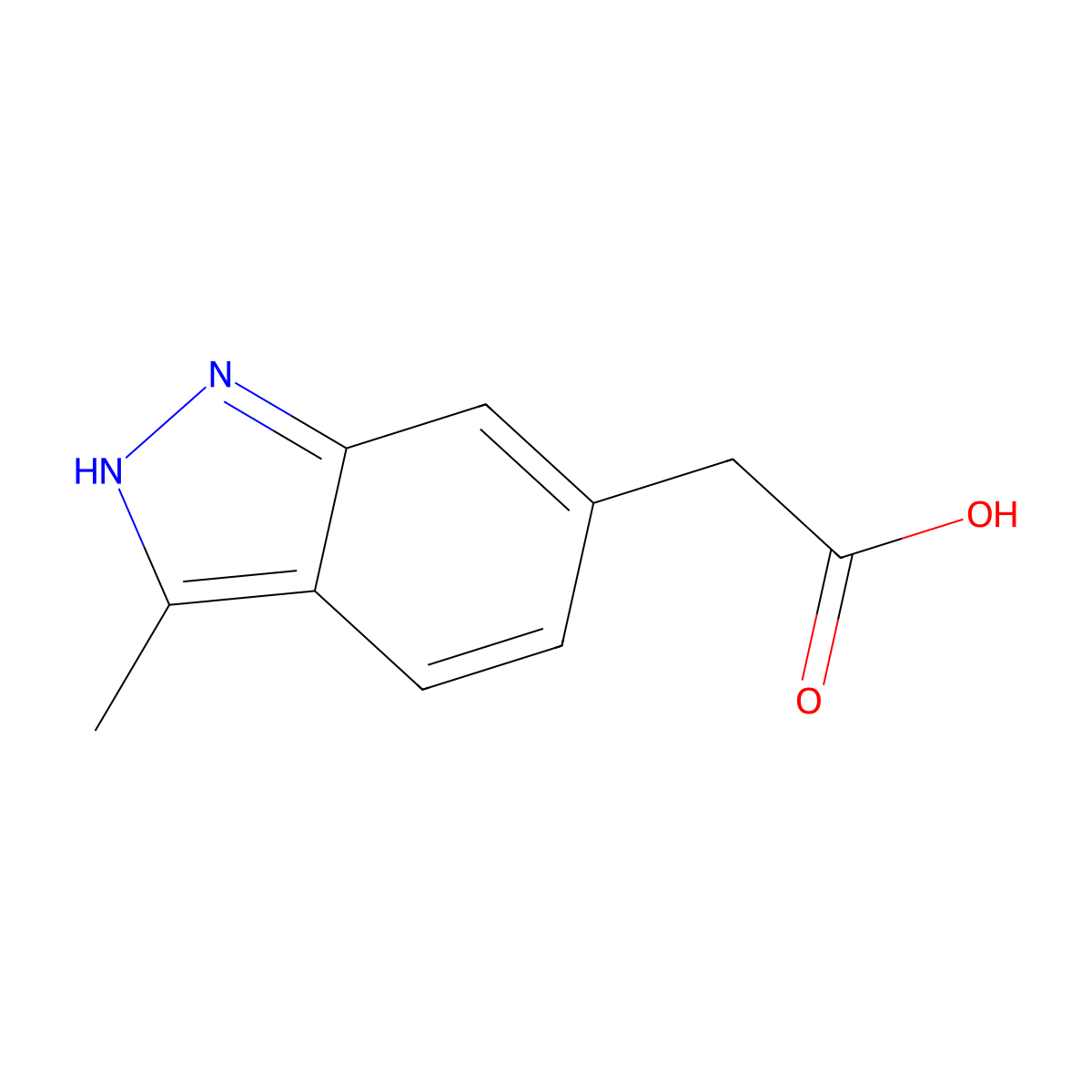 2-(3-Methyl-1H-indazol-6-yl)acetic acid molecular structure, CAS 1391123-15-1