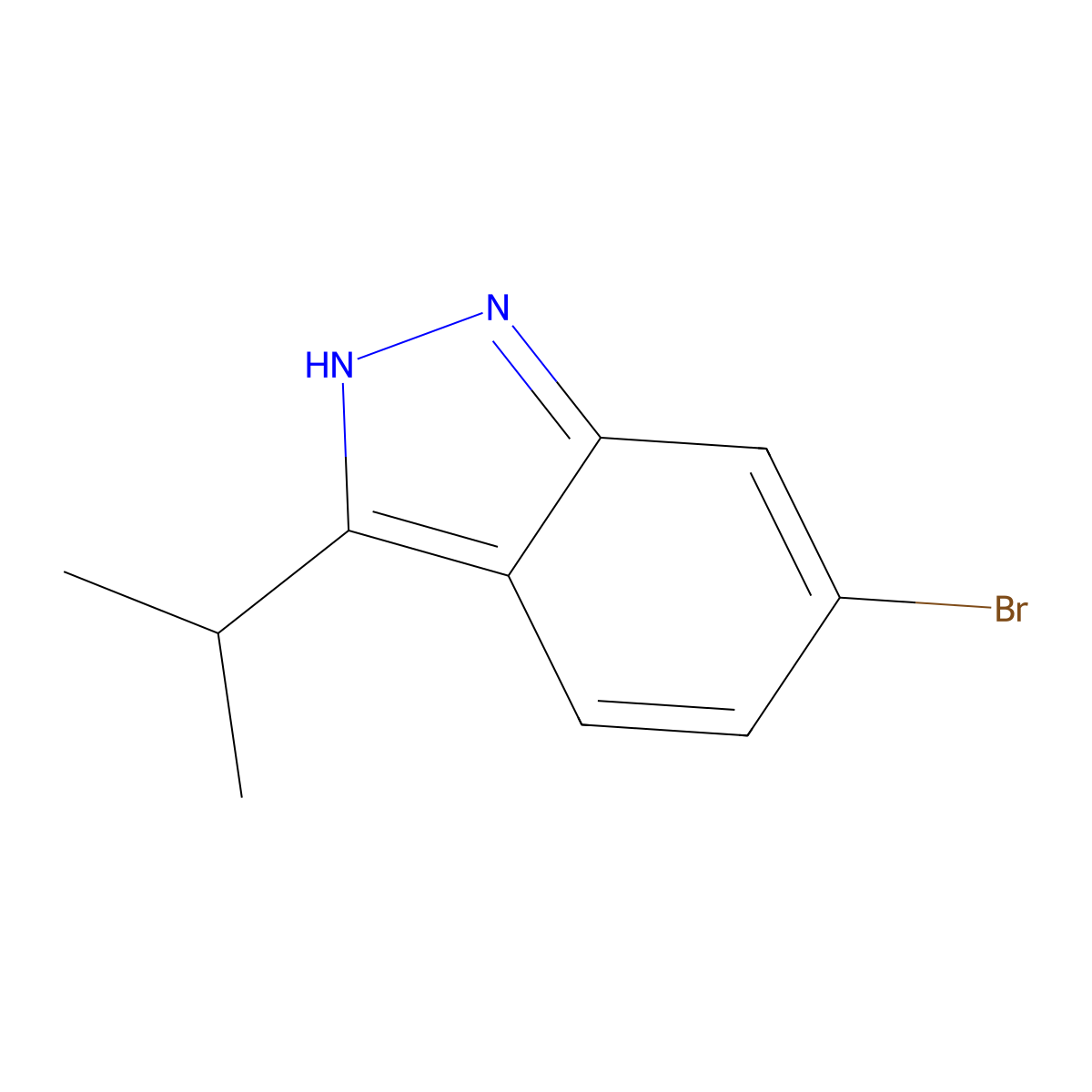 6-Bromo-3-isopropyl-1H-indazole molecular structure, CAS 1391123-54-8