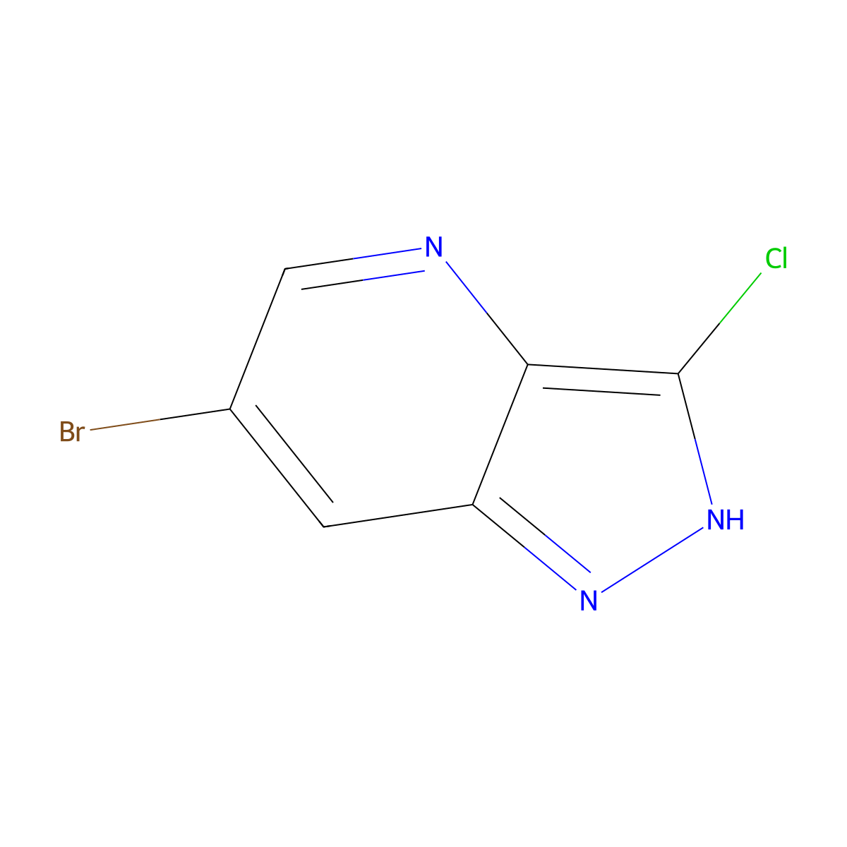 6-Bromo-3-chloro-1H-pyrazolo[4,3-b]pyridine molecular structure, CAS 1391123-68-4