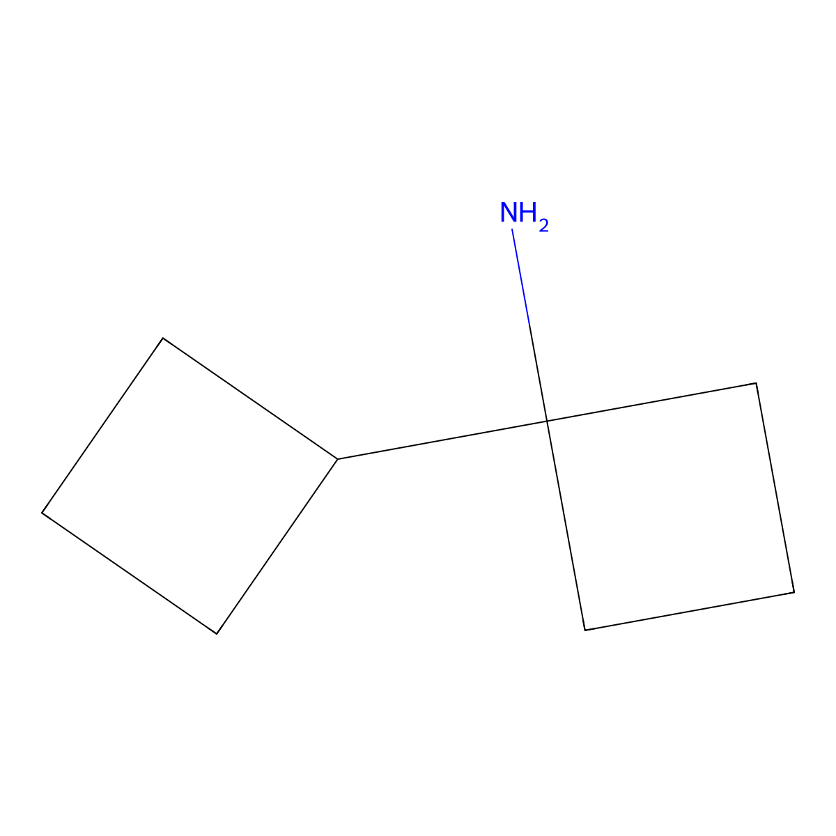 1-Cyclobutylcyclobutan-1-amine molecular structure, CAS 1391135-81-1