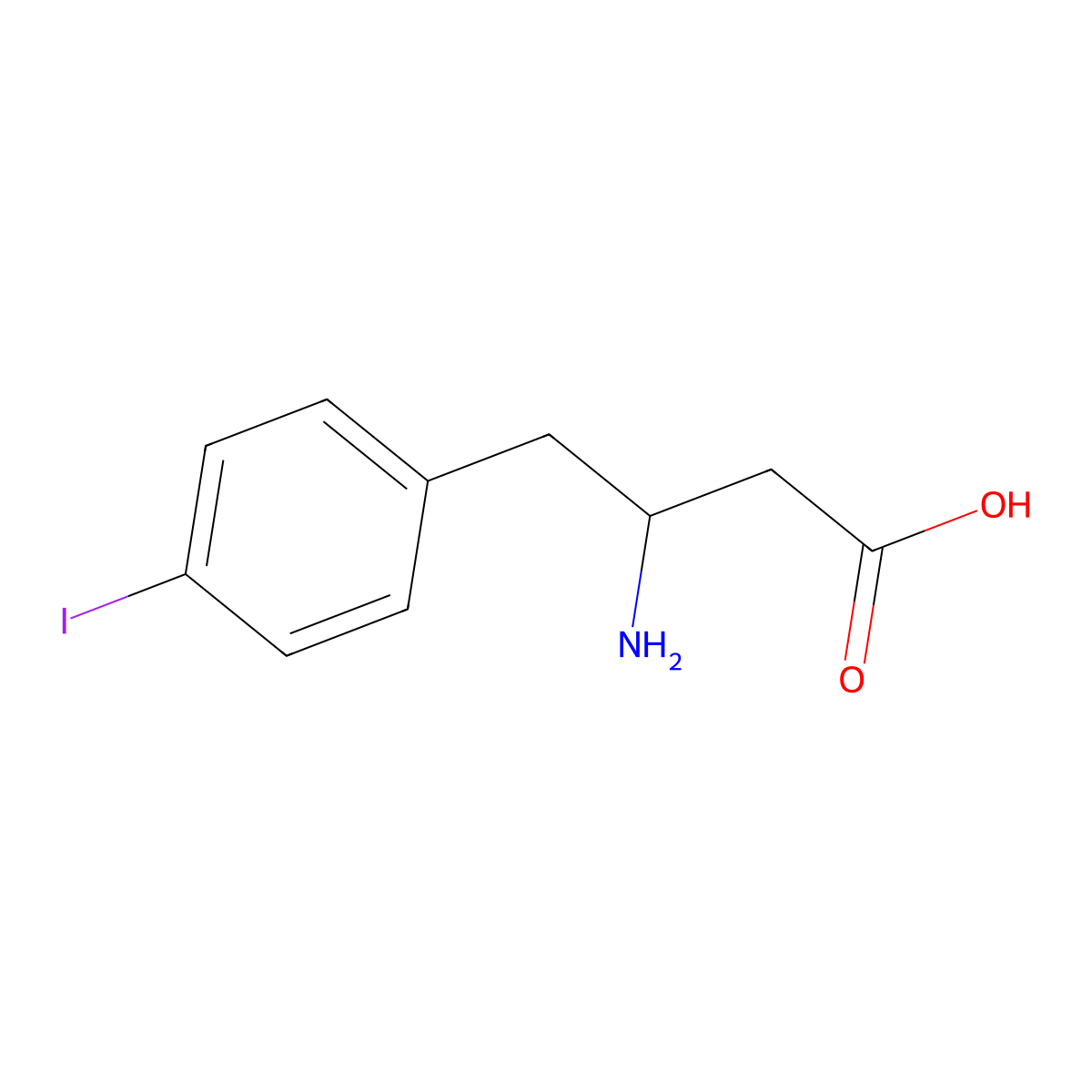 3-Amino-4-(4-iodophenyl)butyric Acid molecular structure, CAS 1391136-82-5