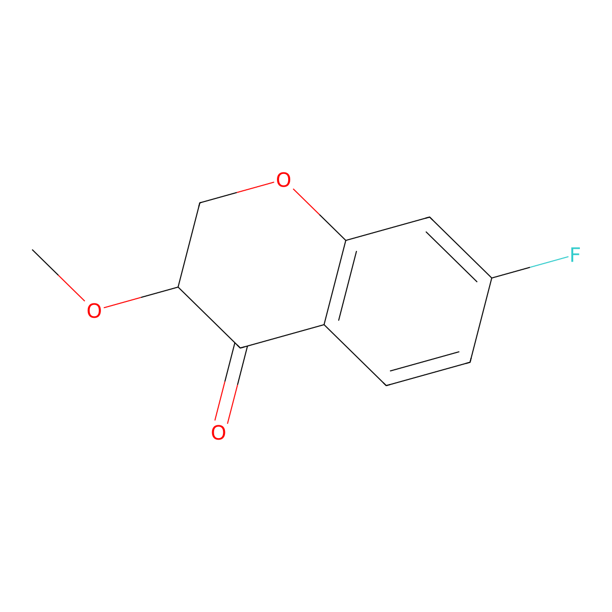 7-Fluoro-3-methoxy-3,4-dihydro-2H-1-benzopyran-4-one molecular structure, CAS 1391143-04-6
