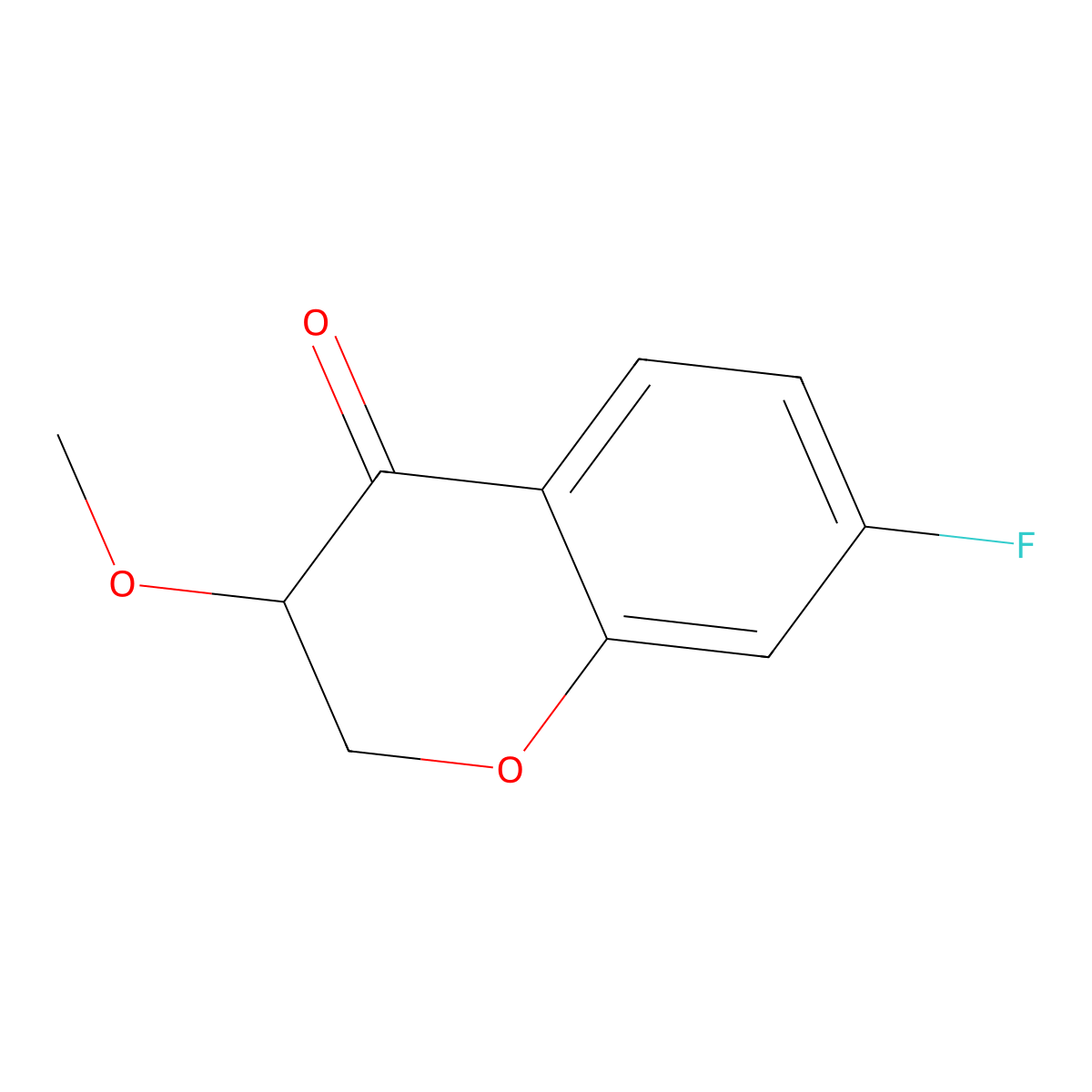 7-Fluoro-3-methoxy-3,4-dihydro-2H-1-benzopyran-4-one molecular structure, CAS 1391143-04-6