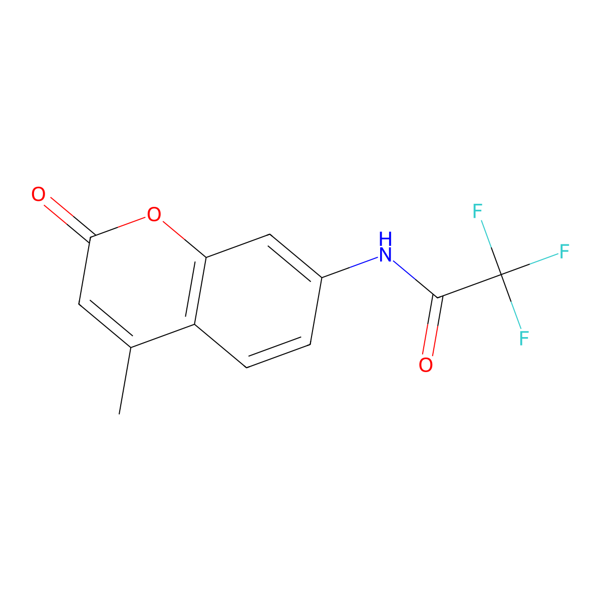 2,2,2-trifluoro-N-(4-methyl-2-oxo-2H-chromen-7-yl)acetamide molecular structure, CAS 1391145-31-5