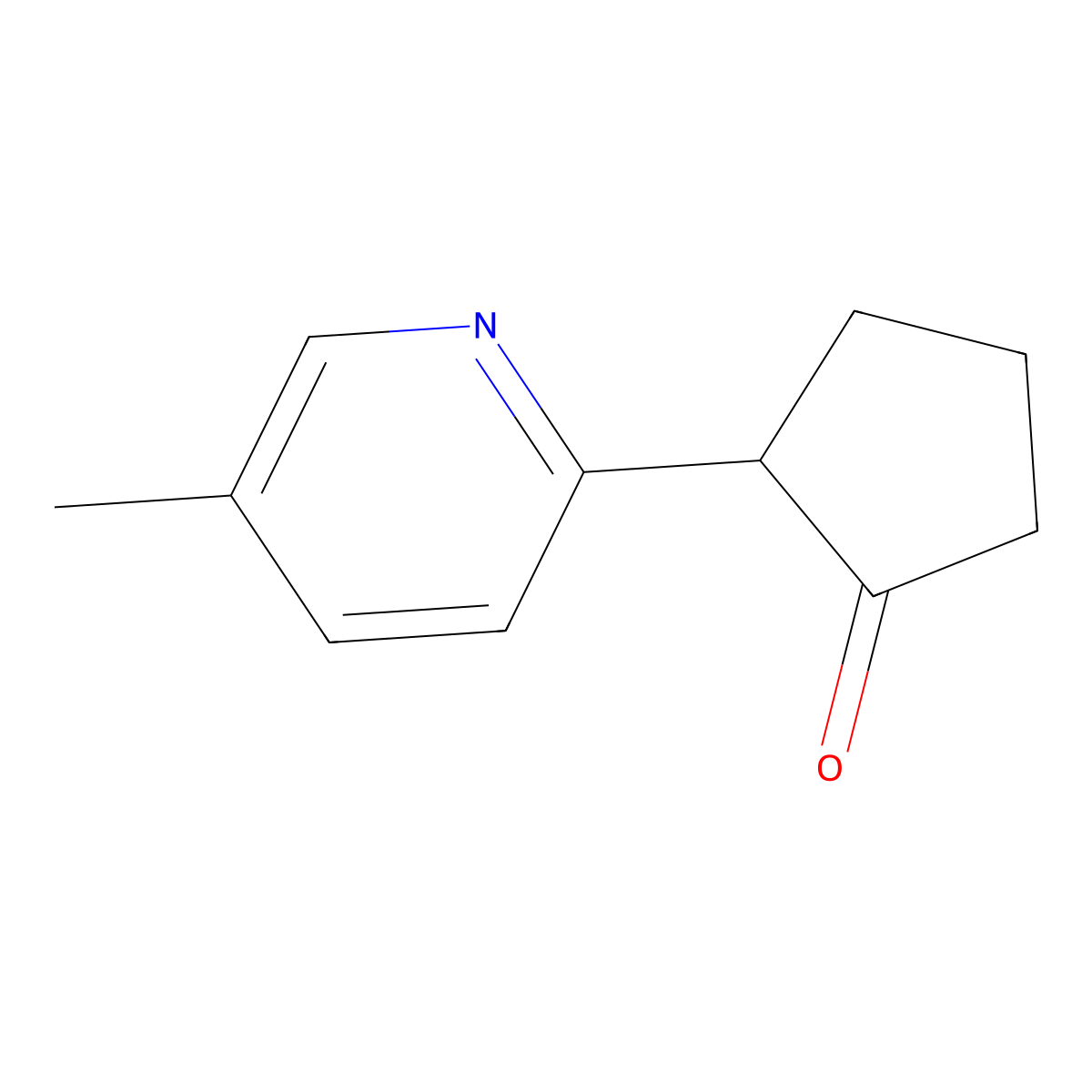 2-(5-Methylpyridin-2-yl)cyclopentanone molecular structure, CAS 1391148-19-8