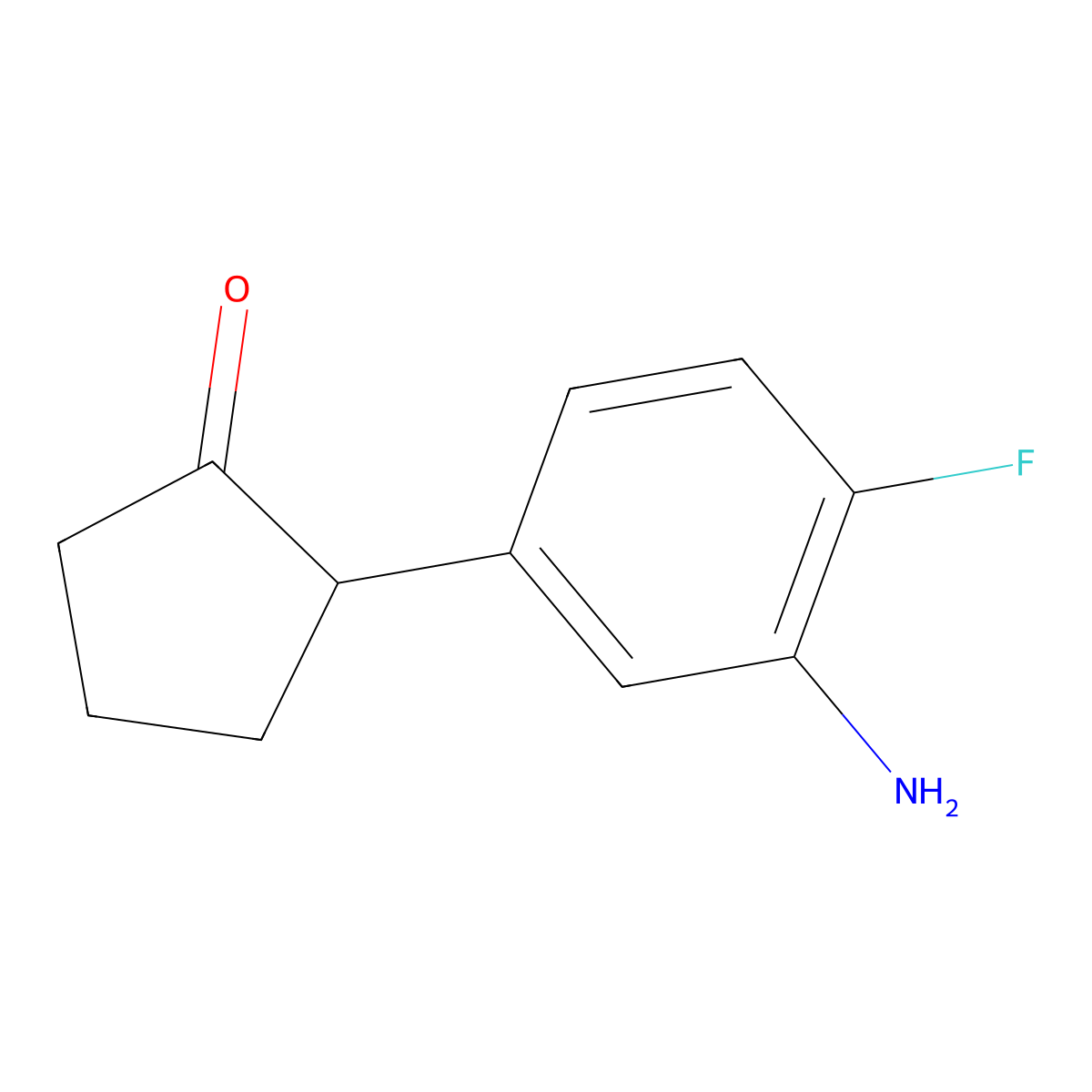 2-(3-Amino-4-fluorophenyl)cyclopentan-1-one molecular structure, CAS 1391148-26-7