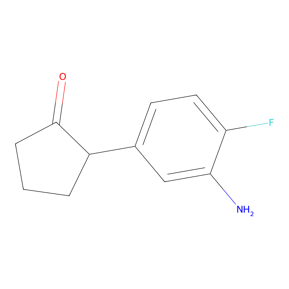 2-(3-Amino-4-fluorophenyl)cyclopentan-1-one molecular structure, CAS 1391148-26-7
