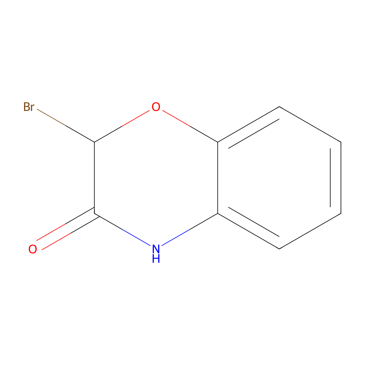 2-bromo-3,4-dihydro-2H-1,4-benzoxazin-3-one molecular structure, CAS 139115-80-3
