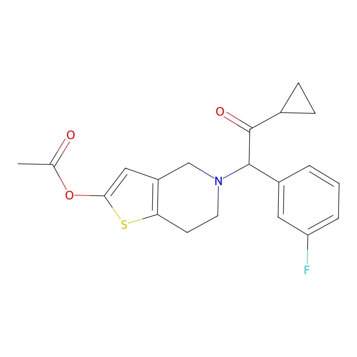 3-Fluoro prasugrel molecular structure, CAS 1391194-39-0