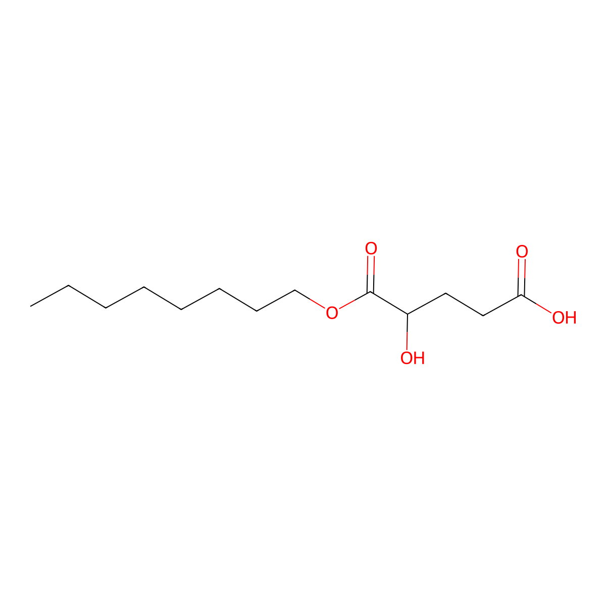 (2R)-Octyl-alpha-hydroxyglutarate molecular structure, CAS 1391194-67-4