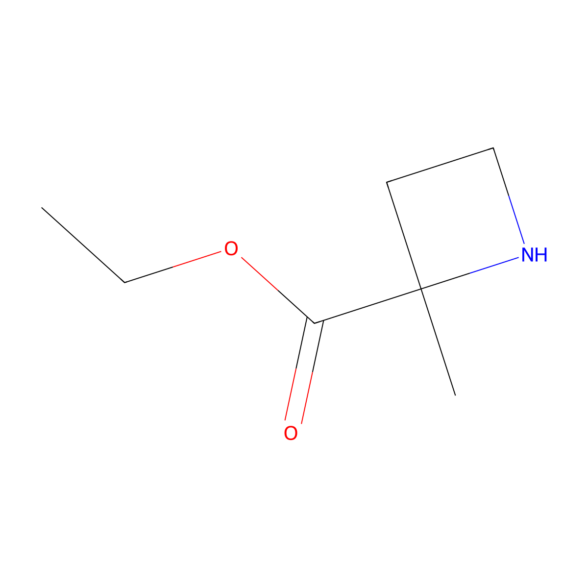 Ethyl 2-methylazetidine-2-carboxylate molecular structure, CAS 1391194-70-9