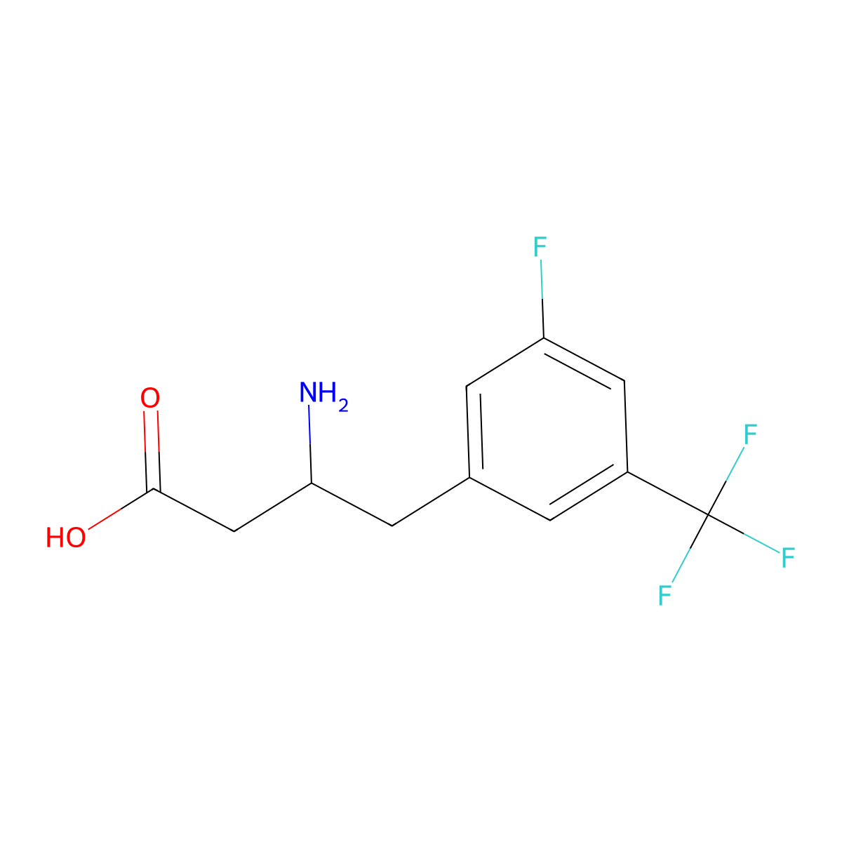 3-Amino-4-[3-fluoro-5-(trifluoromethyl)phenyl]butyric Acid molecular structure, CAS 1391202-31-5