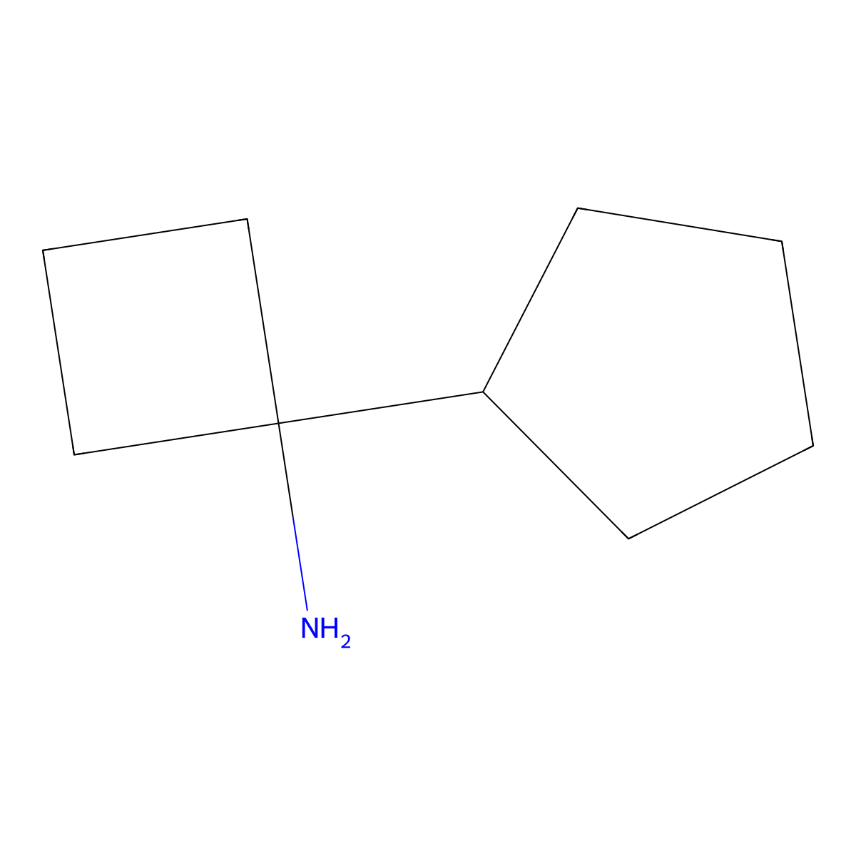 1-Cyclopentylcyclobutan-1-amine molecular structure, CAS 1391203-55-6