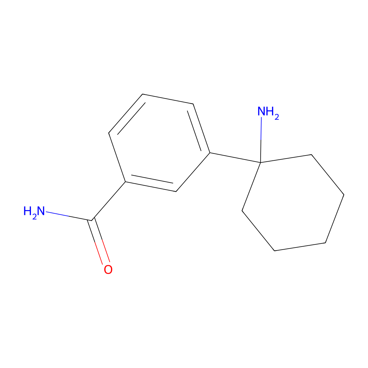 3-(1-Aminocyclohexyl)benzamide molecular structure, CAS 1391205-54-1