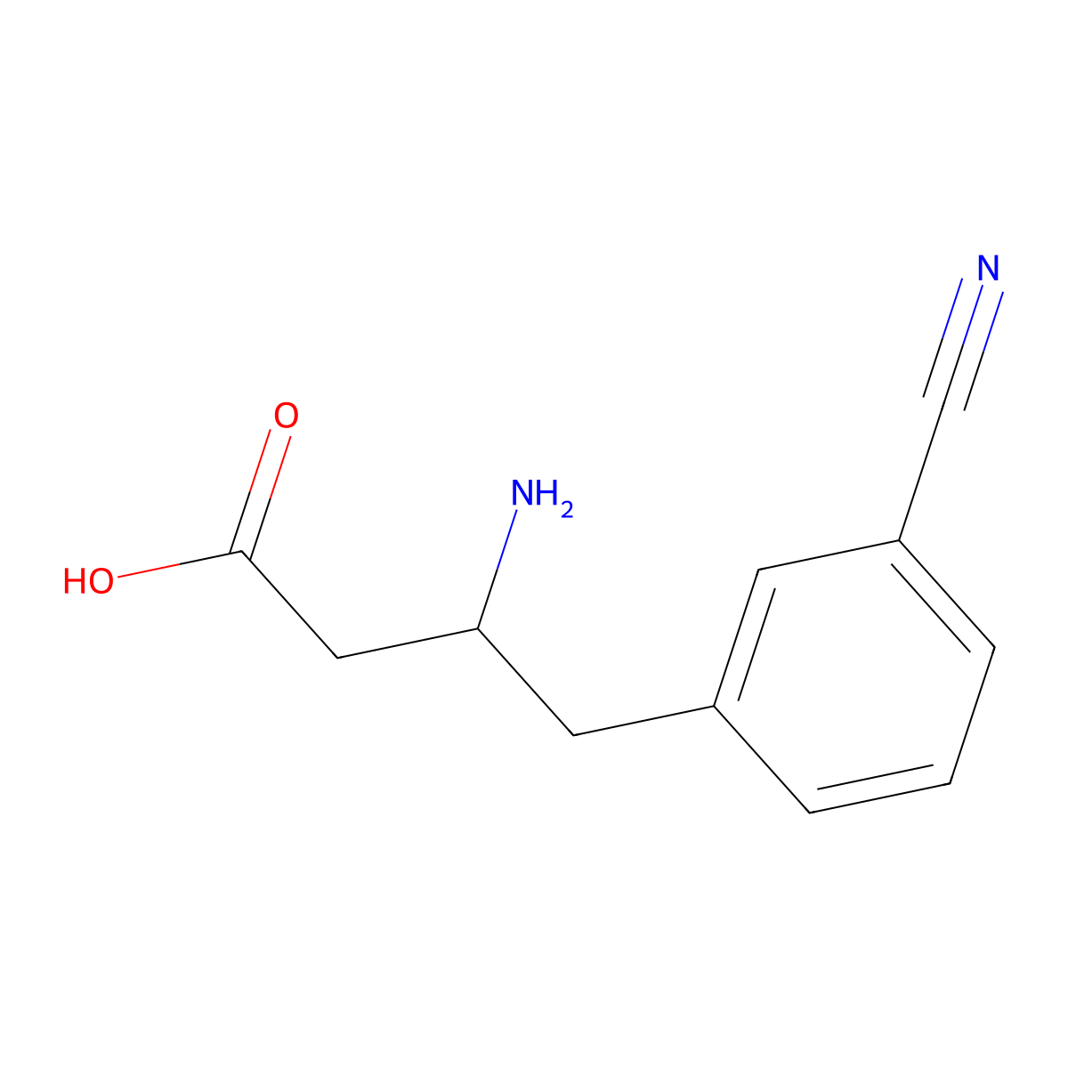 3-Amino-4-(3-cyanophenyl)butanoic acid molecular structure, CAS 1391206-03-3