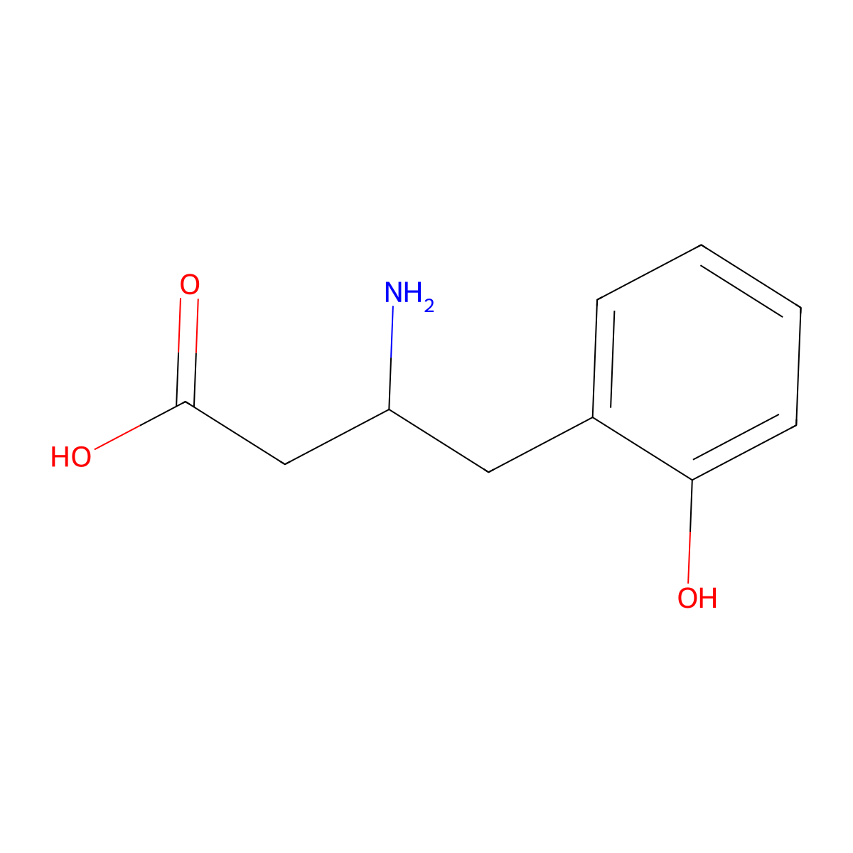 3-Amino-4-(2-hydroxyphenyl)butyric Acid molecular structure, CAS 1391206-11-3