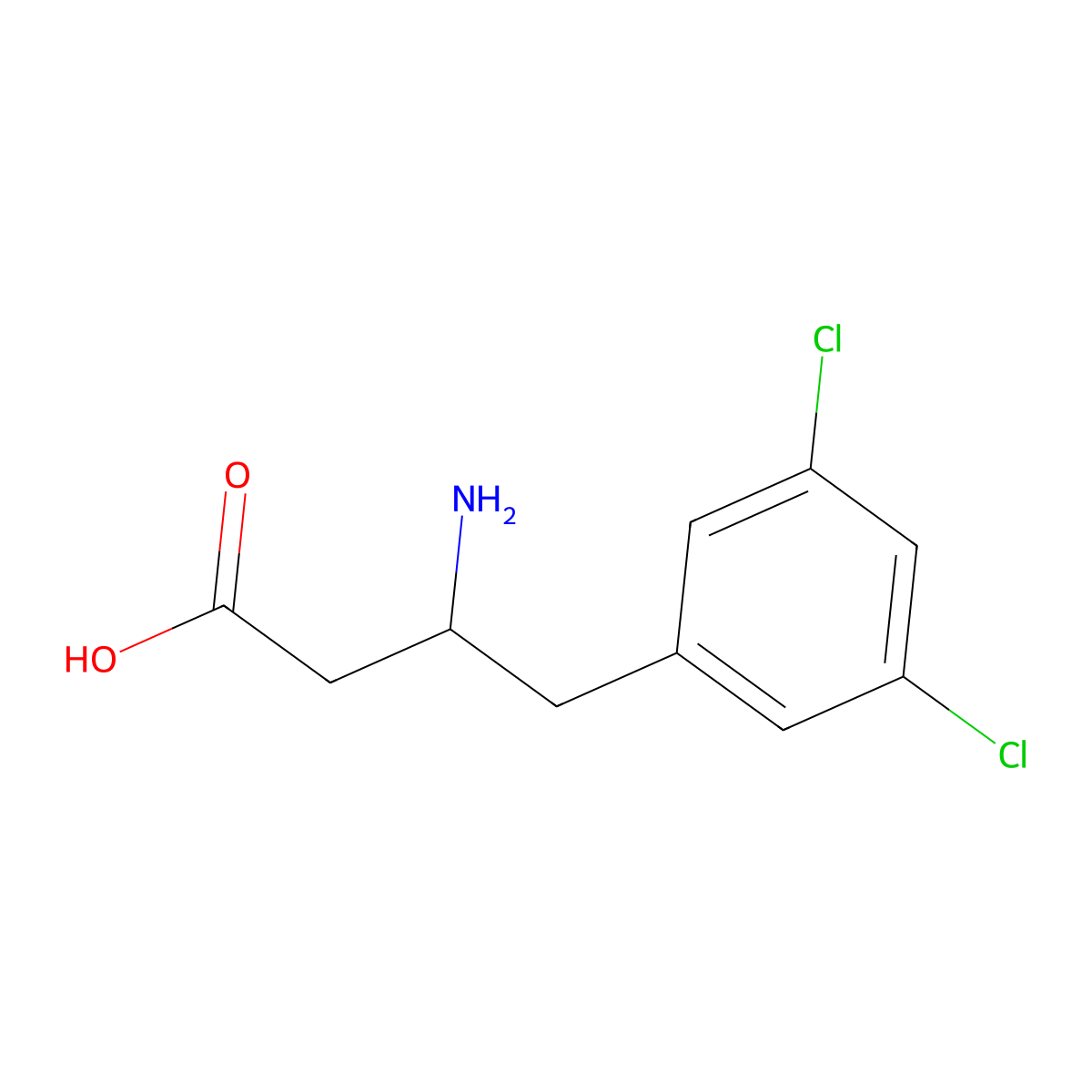 3-Amino-4-(3,5-dichlorophenyl)butyric Acid molecular structure, CAS 1391206-29-3