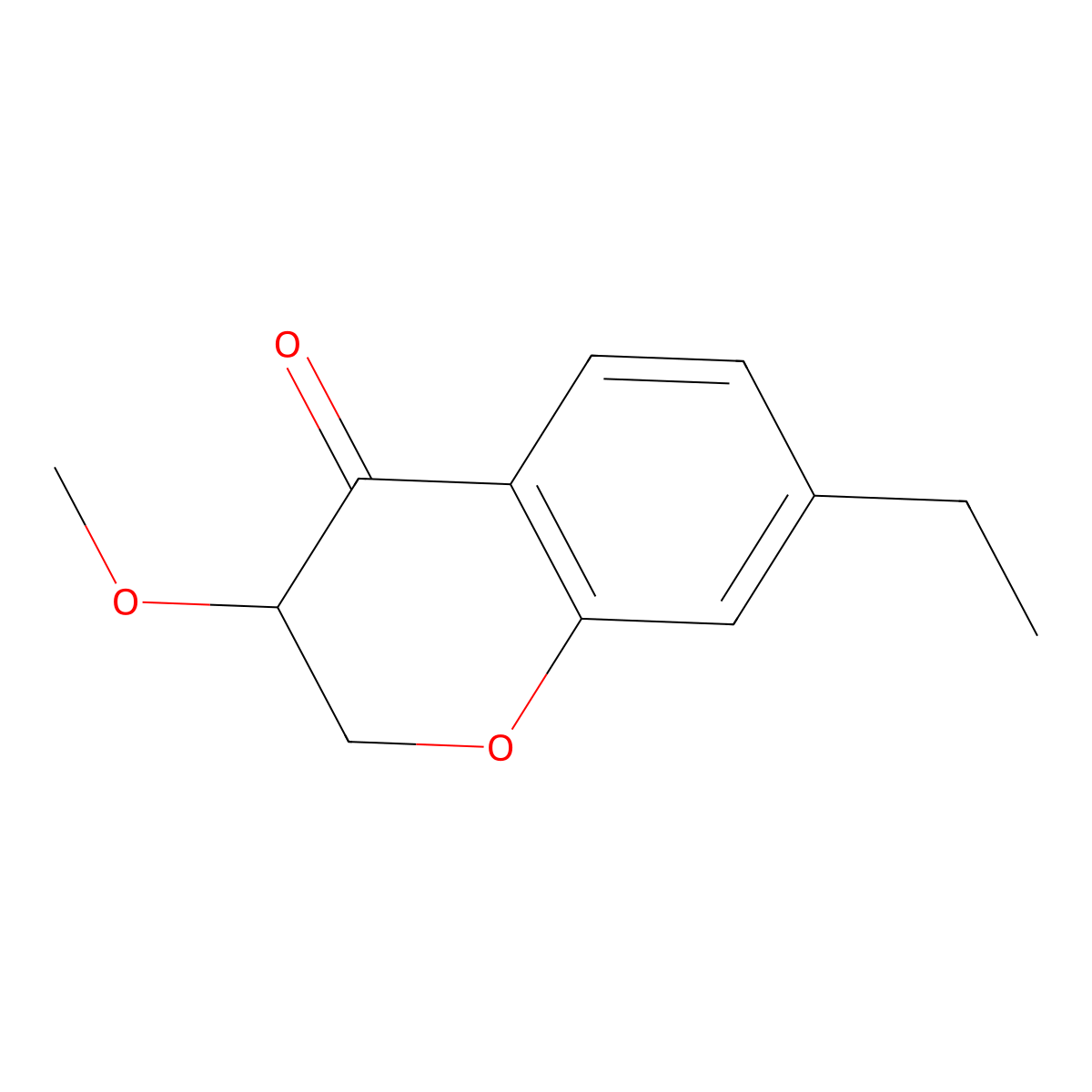 7-Ethyl-3-methoxy-3,4-dihydro-2H-1-benzopyran-4-one molecular structure, CAS 1391207-30-9