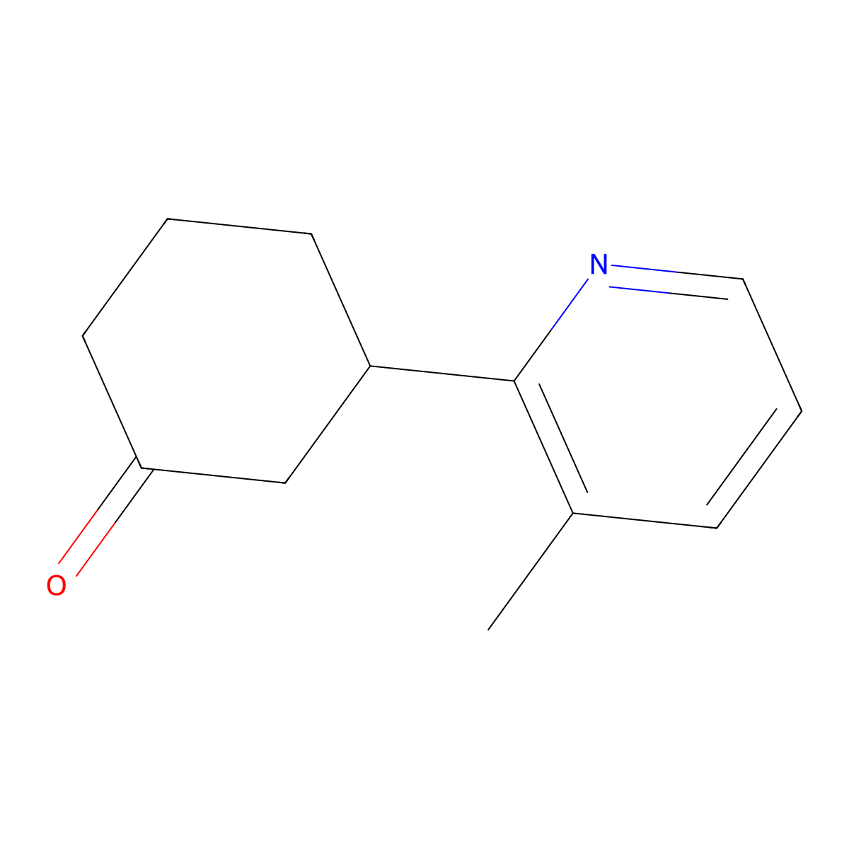 3-(3-Methylpyridin-2-yl)cyclohexan-1-one molecular structure, CAS 1391207-37-6