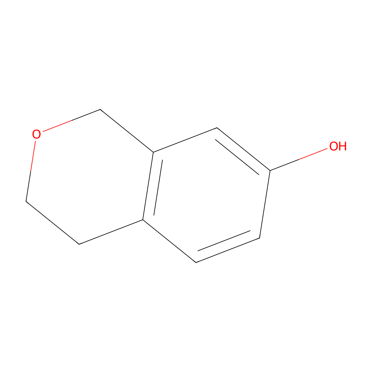 3,4-dihydro-1H-2-benzopyran-7-ol molecular structure, CAS 1391209-22-5