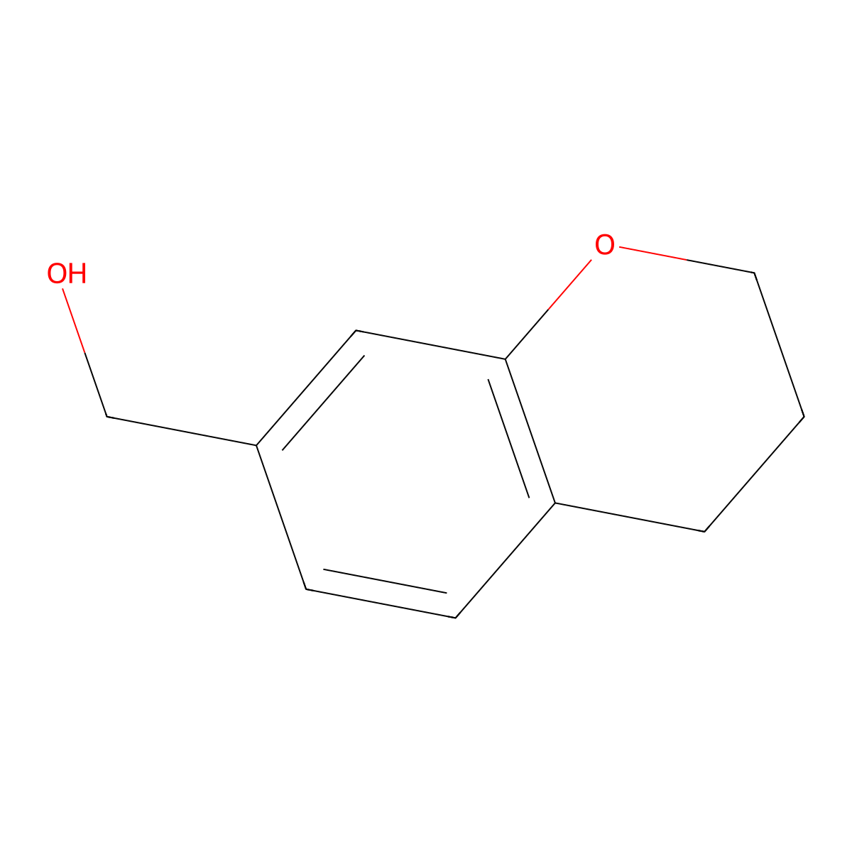 (3,4-dihydro-2H-1-benzopyran-7-yl)methanol molecular structure, CAS 1391209-62-3