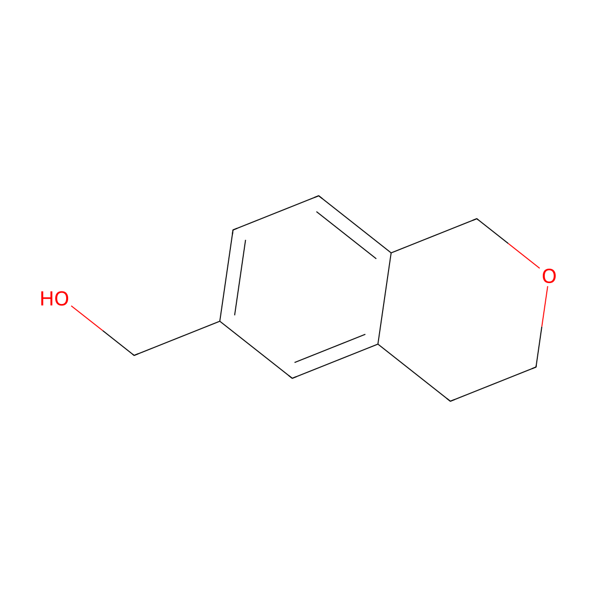 (3,4-dihydro-1H-2-benzopyran-6-yl)methanol molecular structure, CAS 1391210-01-7