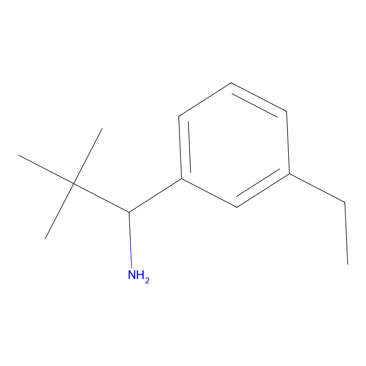 1-(3-Ethylphenyl)-2,2-dimethylpropan-1-amine molecular structure, CAS 1391211-74-7