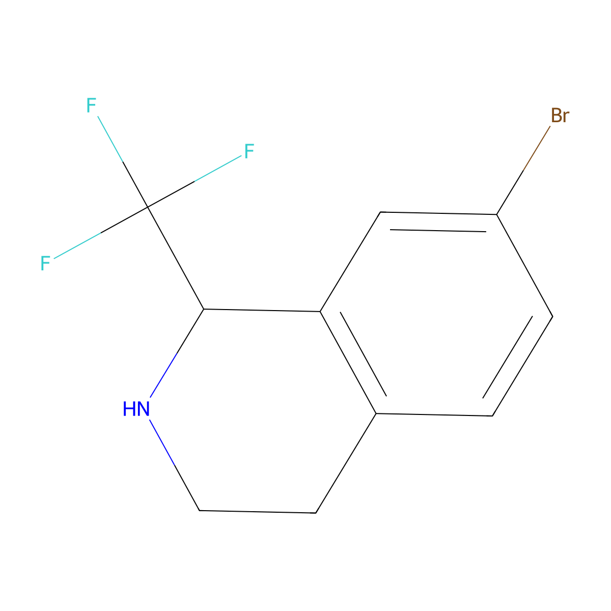 7-Bromo-1-(trifluoromethyl)-1,2,3,4-tetrahydroisoquinoline molecular structure, CAS 1391212-56-8