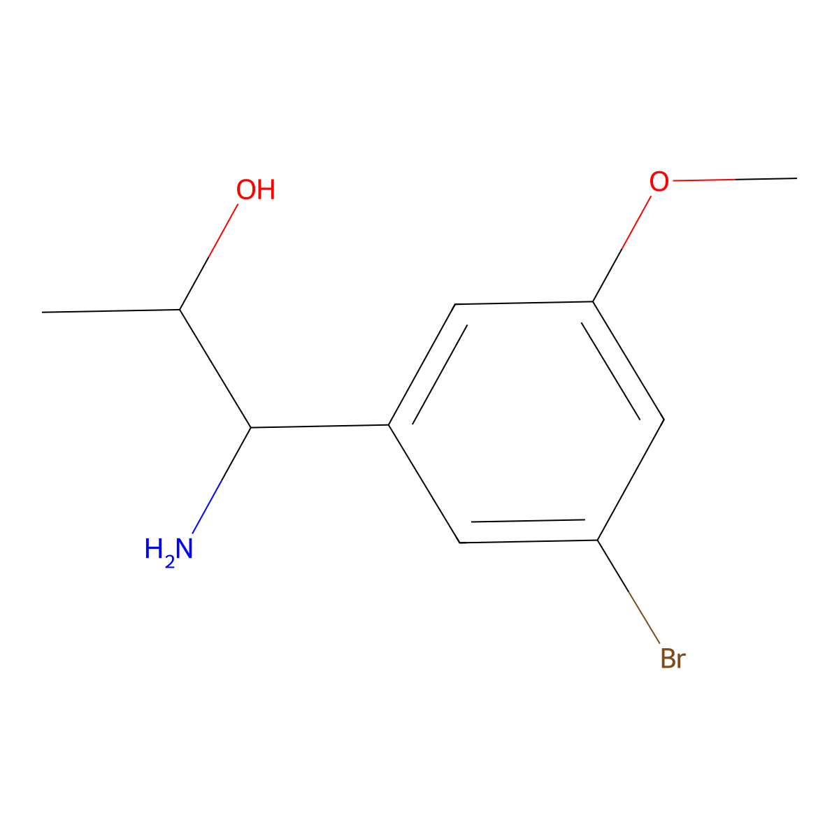 1-Amino-1-(3-bromo-5-methoxyphenyl)propan-2-OL molecular structure, CAS 1391213-14-1