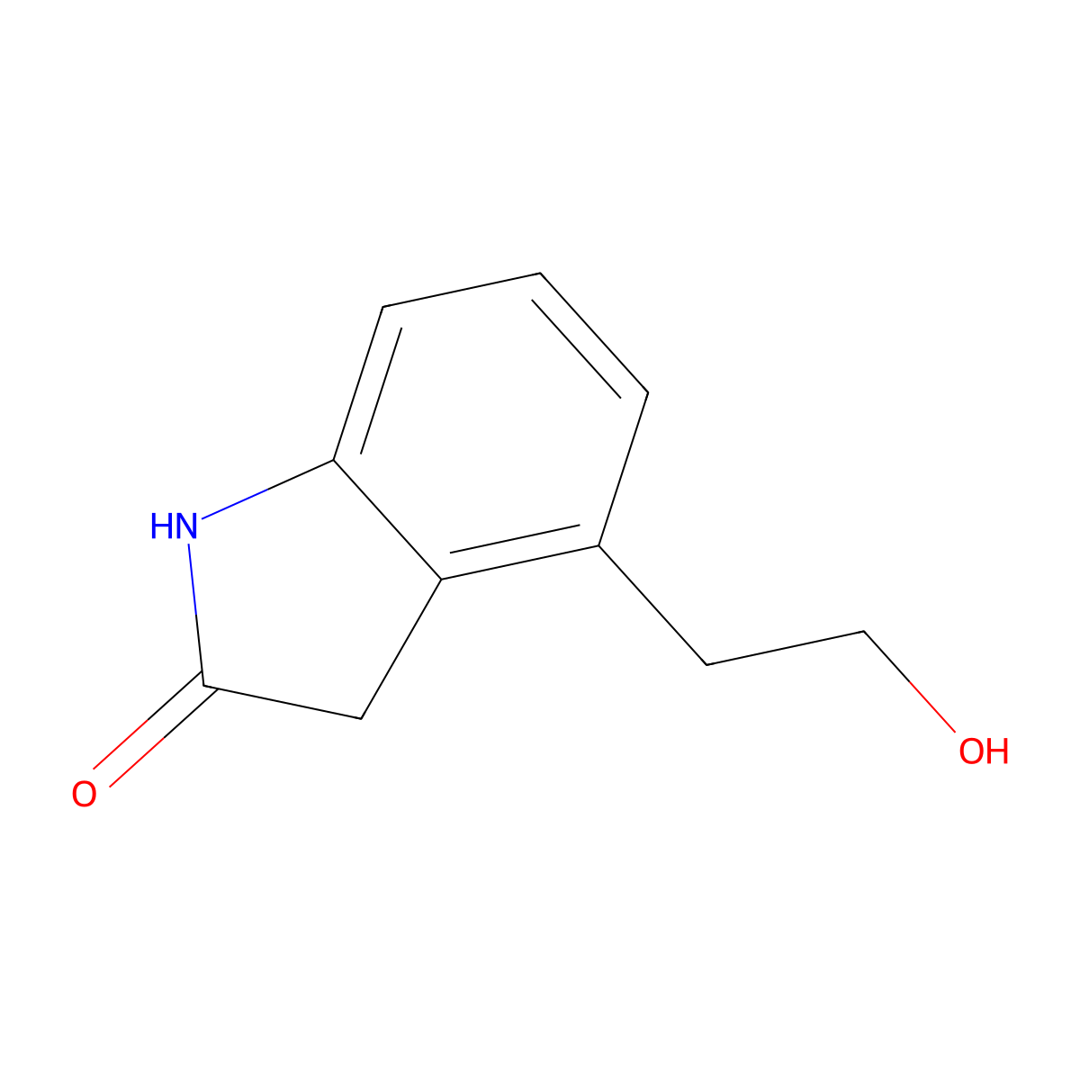 4-(2-Hydroxyethyl)indolin-2-one molecular structure, CAS 139122-19-3