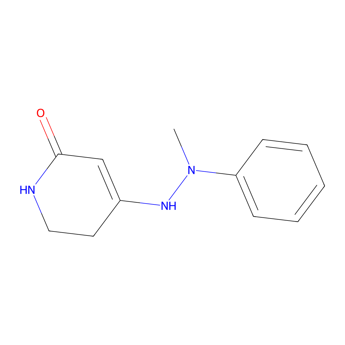4-(2-Methyl-2-phenylhydrazinyl)-5,6-dihydropyridin-2(1H)-one molecular structure, CAS 139122-76-2