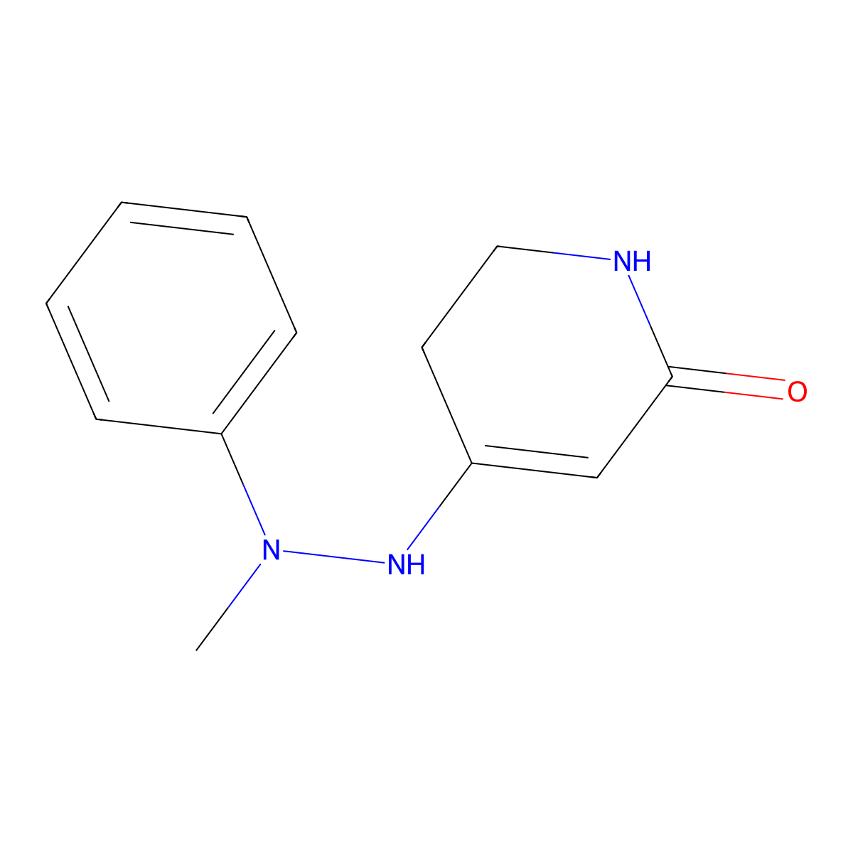 4-(2-Methyl-2-phenylhydrazinyl)-5,6-dihydropyridin-2(1H)-one molecular structure, CAS 139122-76-2